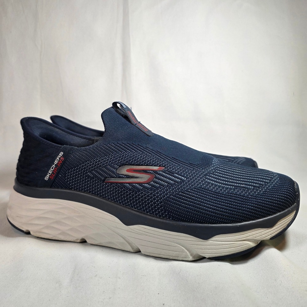 Skechers Slip-ins Max Cushioning Navy Mens 14 Extra Wide Sneaker Walking Comfort